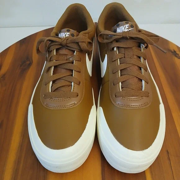 Nike Court Shot Mens 8 British Tan Low Top Board Shoes Sneakers FQ8146-201